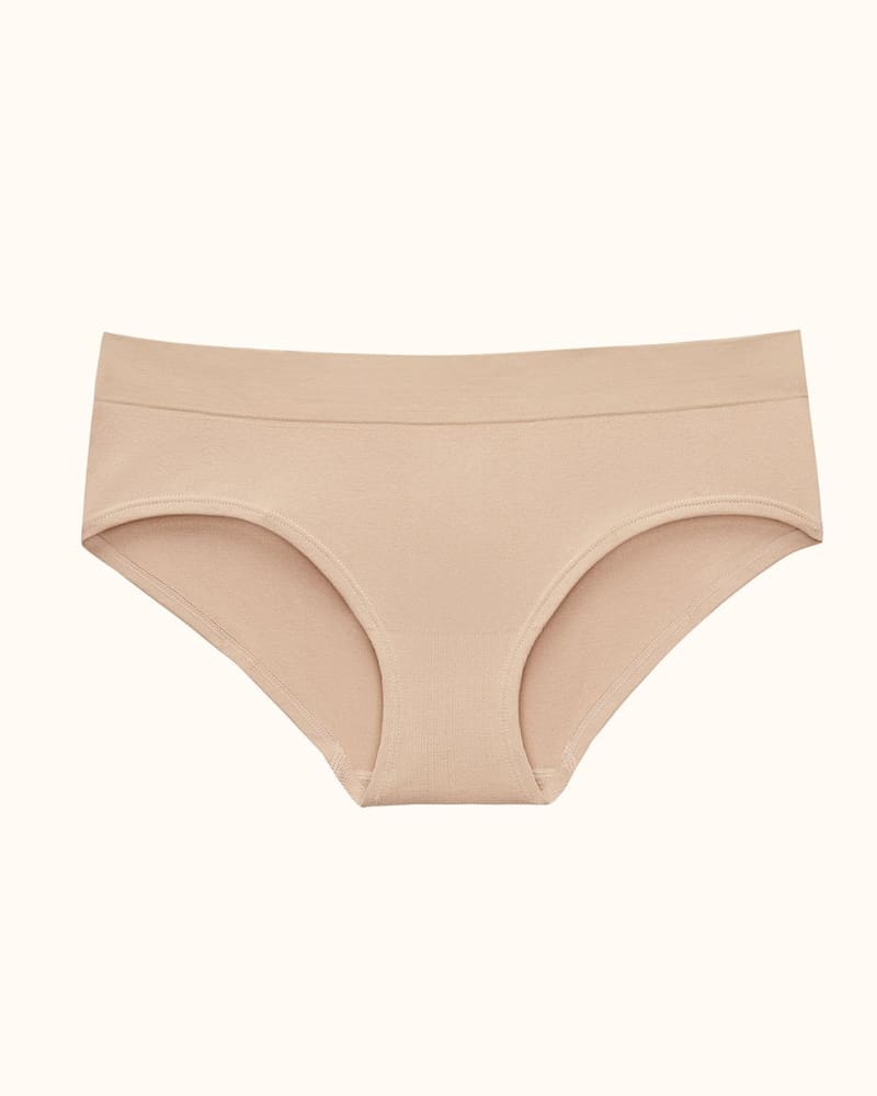 Front of a size LG Form Seamless Hipster in taupe by ThirdLove. | dia_product_style_image_id:251436